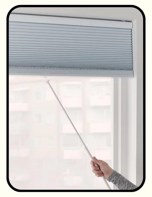 IKEA Trippevals white cellular blackout blind mounted in a window