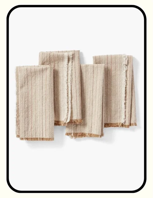 Coyuchi GOTS certified organic cotton non-toxic napkins
