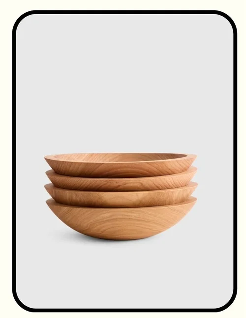 Quince solid beech wood bowls with beeswax and mineral oil finish