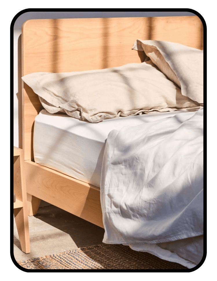 Avocado City solid wood platform bed frame, GreenGuard Gold certified
