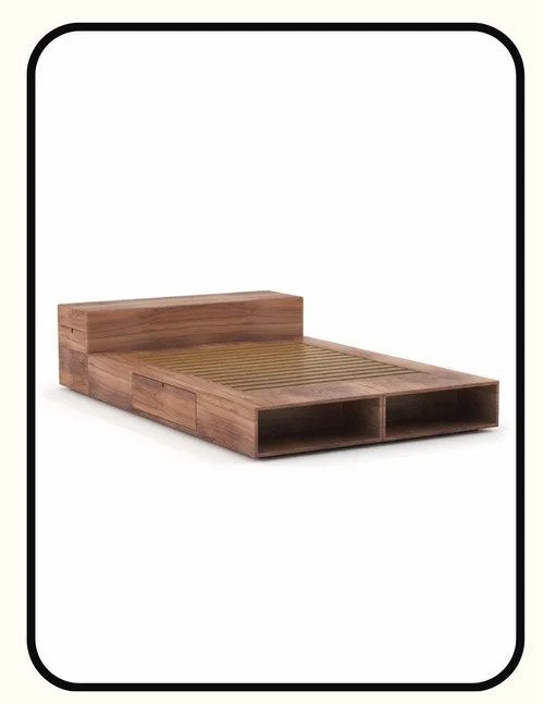 Medley Buden solid wood low-profile non-toxic storage bed with drawers