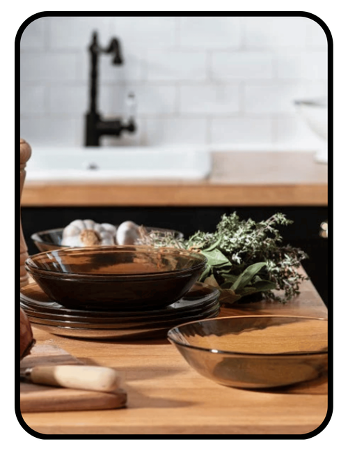 Duralex non-toxic tempered glass dinnerware plates