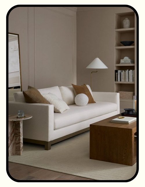 Pottery Barn and West Elm GreenGuard Gold couch with polyester upholstery