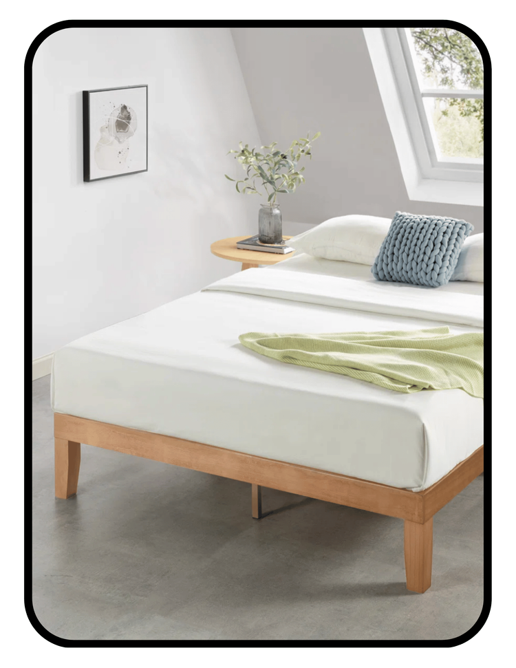 Wayfair affordable solid wood platform bed frame under 200 dollars