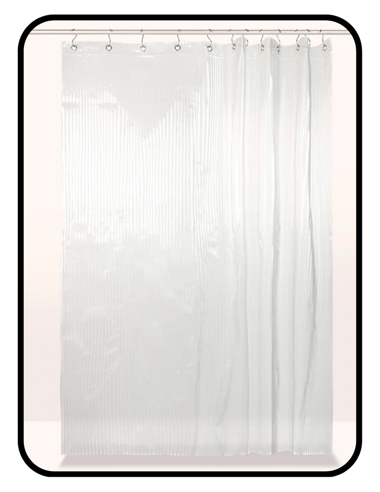 Sproos! fluted EVA shower curtain liner