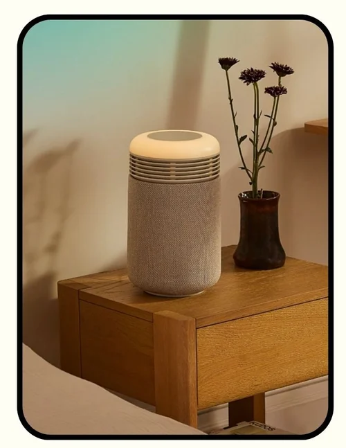 Blueair Mini Restful bedside air purifier with built-in sunrise alarm clock