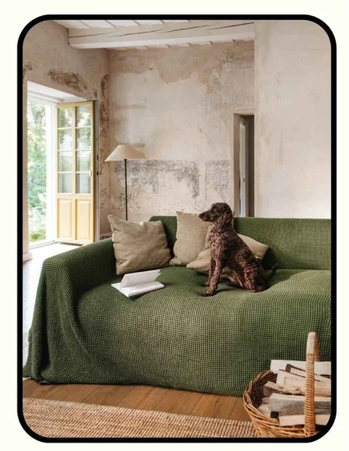Magic Linen non-toxic couch cover in OEKO-TEX certified linen or cotton