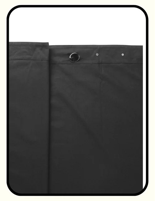 Pure Earth organic cotton blackout curtain in dark fabric