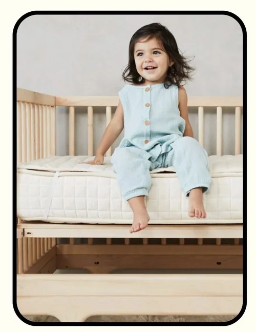 Avocado organic crib mattress with GOLS latex, GOTS cotton and wool, no waterproofing