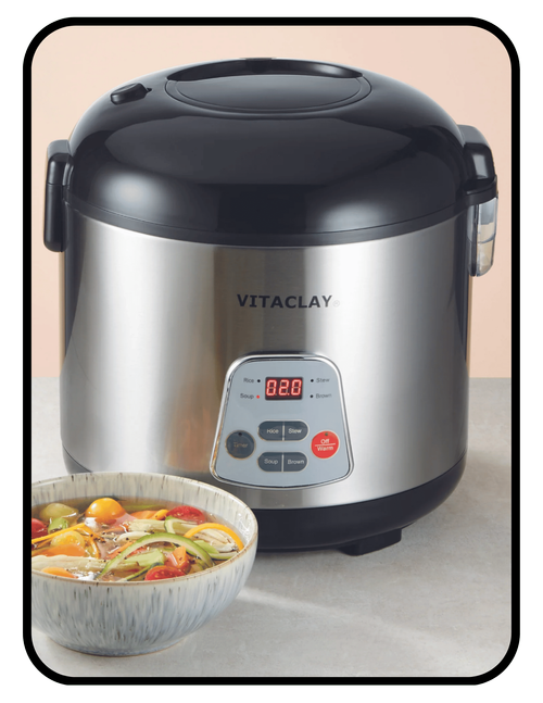 VitaClay non-toxic Zisha clay slow cooker and rice cooker