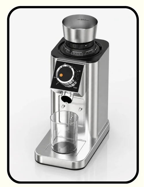 Simply Good Coffee plastic-free stainless steel and glass coffee grinder