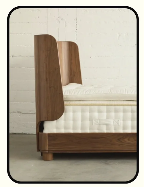 Avocado Malibu solid wood handcrafted low-profile platform bed frame