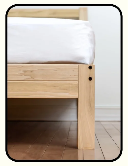 Carolina Leg Co unfinished solid poplar platform bed frame