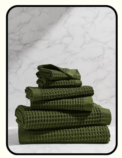 Onsen OEKO-TEX certified cotton waffle bath towels