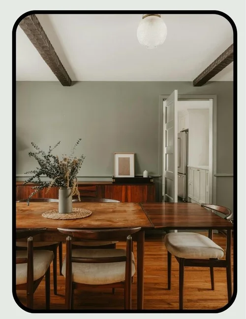 Solid wood non-toxic dining table