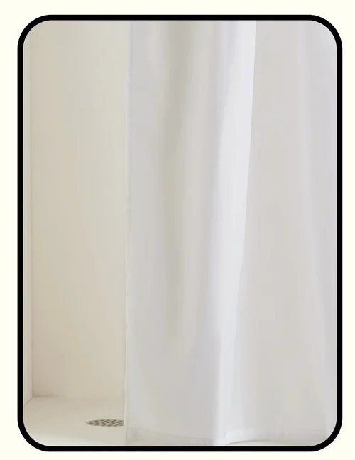 Amazon Basics OEKO-TEX polyester shower curtain liner without PFAS coating