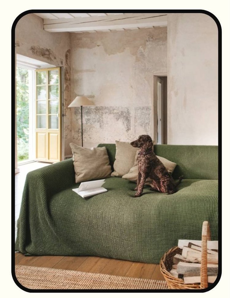 Non-toxic natural fabric couch cover for pets