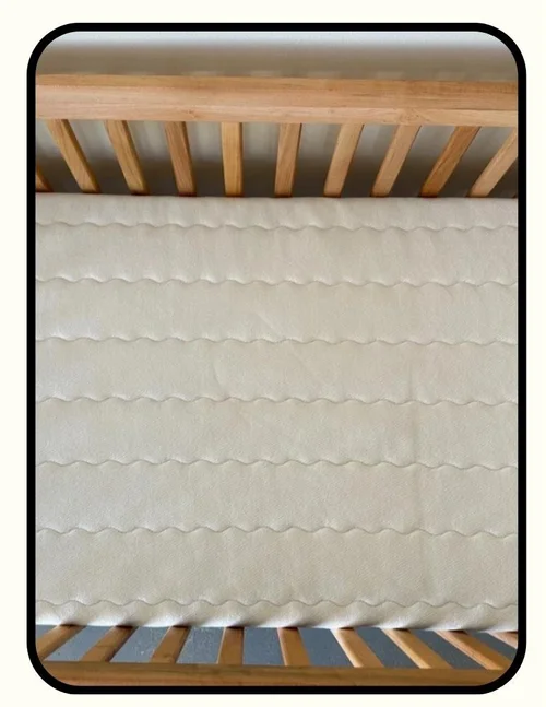 Green Cradle organic crib mattress with GOLS latex and GOTS wool and cotton
