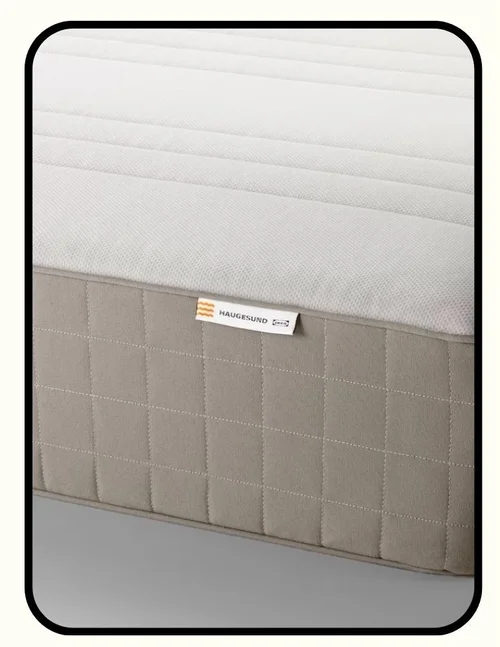 IKEA hybrid spring mattress with rayon polyester flame retardant encasement