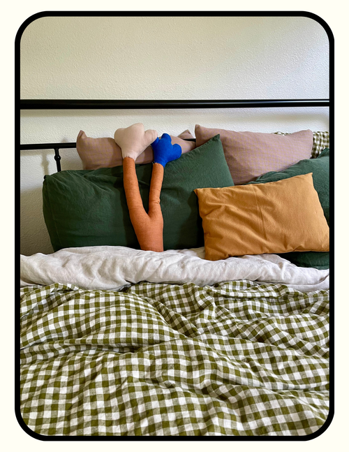Affordable powder-coated steel bed frame