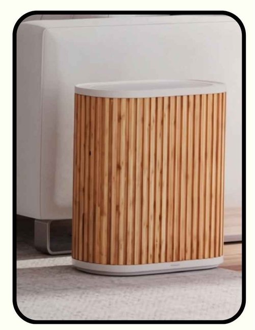 Windmill Air Purifier Max with bamboo top used as a side table