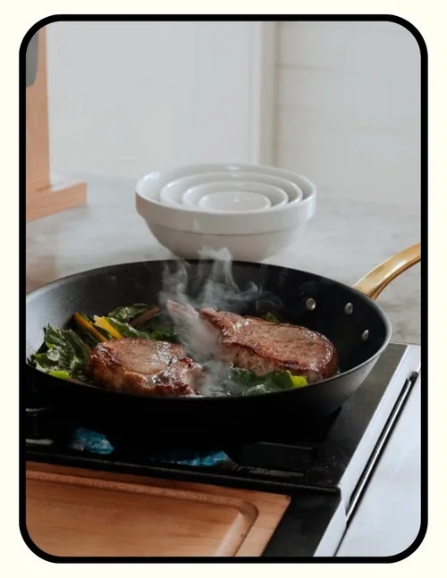 Made In seasoned carbon steel cookware