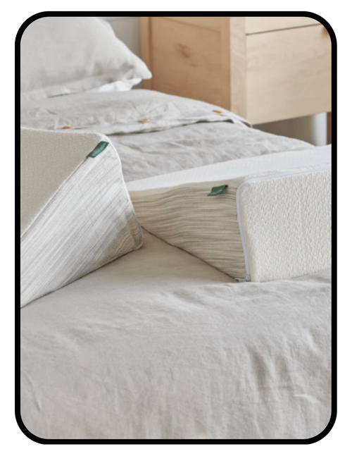 Avocado organic latex wedge pillow with GOLS organic latex and removable organic cotton cover for acid reflux