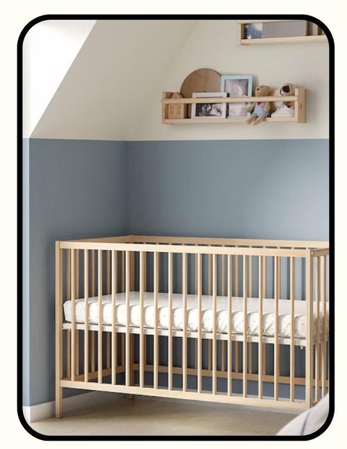 IKEA Sniglar unfinished solid beech wood crib