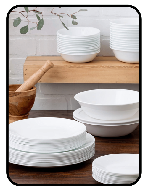 Corelle non-toxic lead-free tempered glass plates