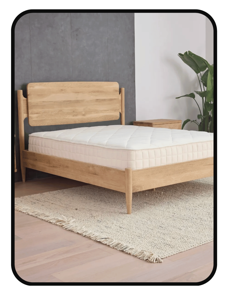 Naturepedic solid wood handcrafted bed frame, GreenGuard Gold certified