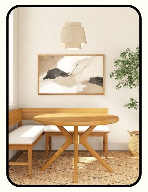 Plank and Beam affordable non-toxic solid pine wood dining table with low-VOC finish