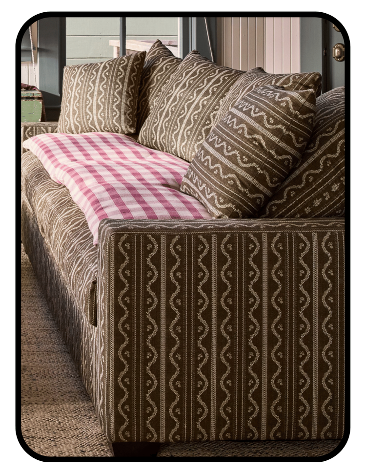 GreenRow non-toxic sofa topper in OEKO-TEX and GOTS certified fabric