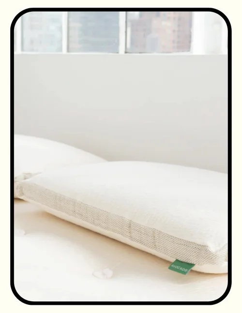Mixture of organic Avocado latex and Parachute down pillows