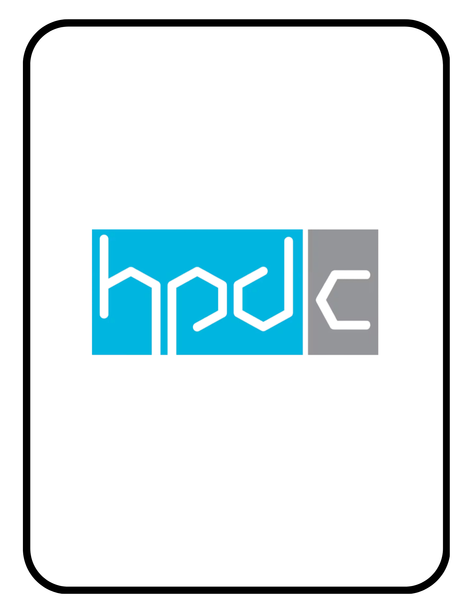 Chemical structure illustration with the text 'hpdc' in a blue and gray box.