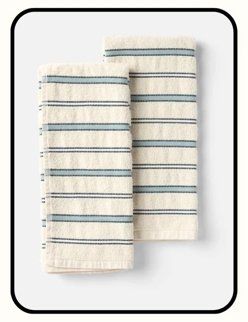 Coyuchi GOTS certified organic cotton non-toxic kitchen towels