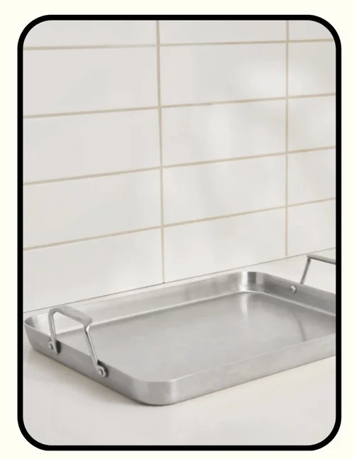 Misen stainless steel roasting pan, non-toxic uncoated bakeware