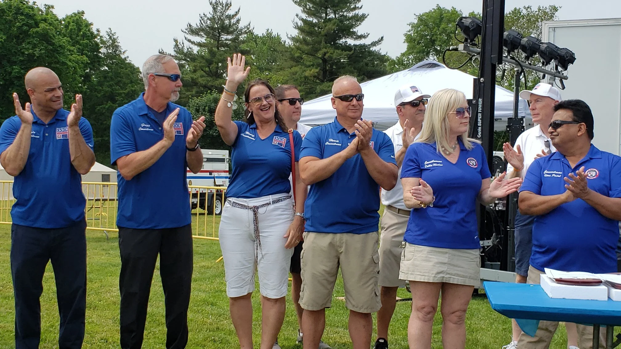 The team at the 350th celebration