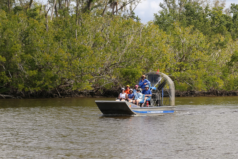 We love small 6-passenger airboats for a personalized tour