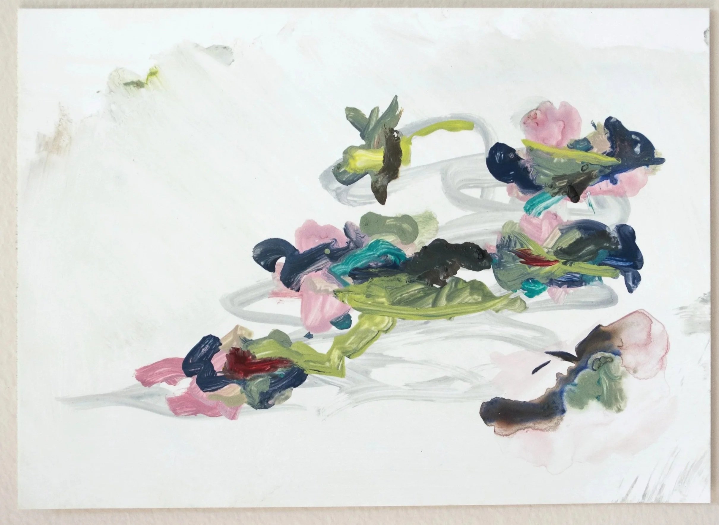 I Always Dream of Airports, 2019.
Gouache on synthetic paper,
5 x 7 in.