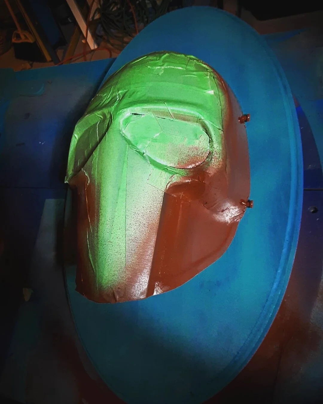 Starting a new mask for a super fan of @blancdublanc_. Excited to do the same for a fan of the work, that I did for the band. This will also be mounted on a wooden taxidermy placard mount. The totem will be ANT which will be fun and different. Chris'