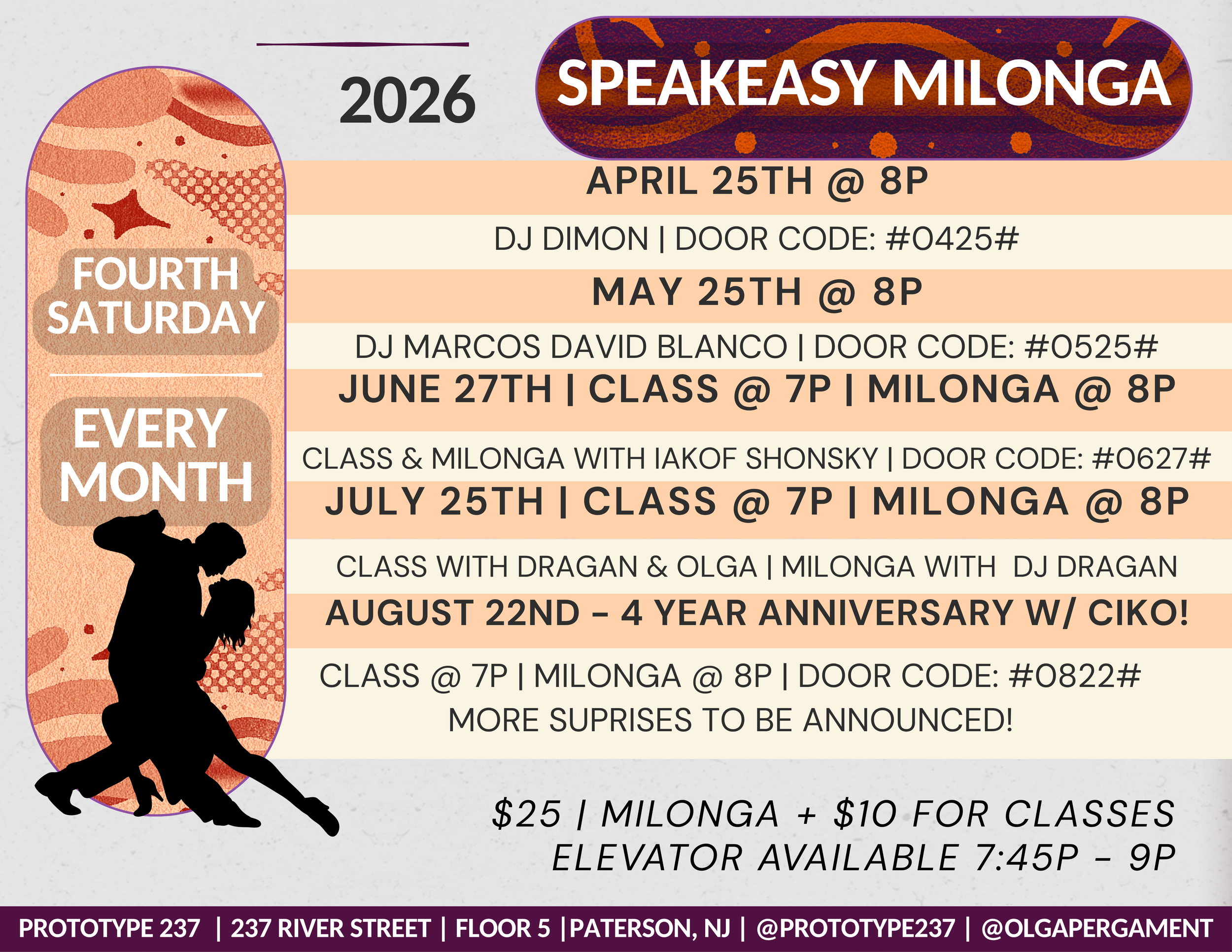 speakeasy milnoga: tango night!