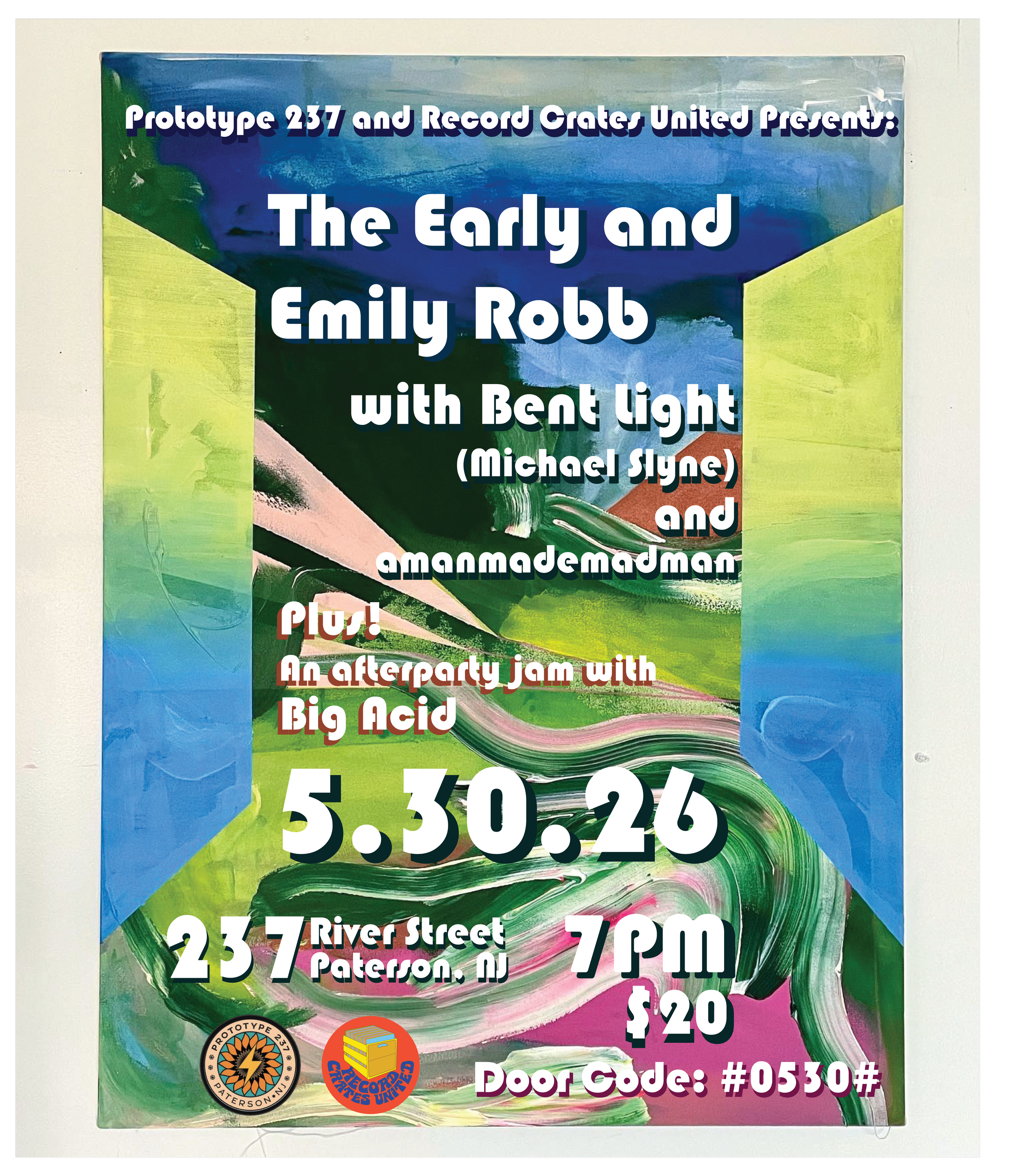 p237 x Record Crates united present: the early | emily rob w/ Bent Light | amanmademadman + big acid after party