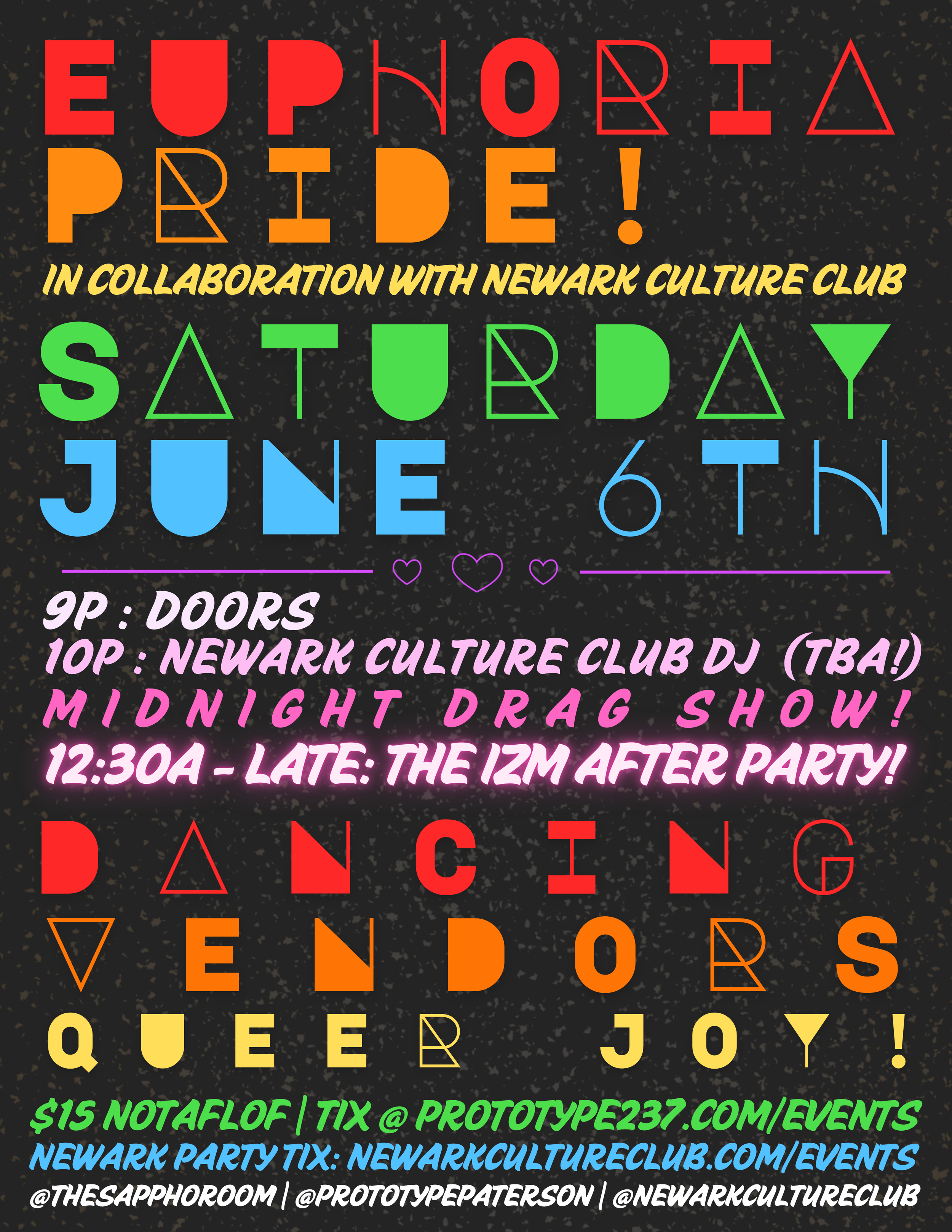 EUPHORIA: PRIDE W/ NEWARK CULTURE CLUB!
