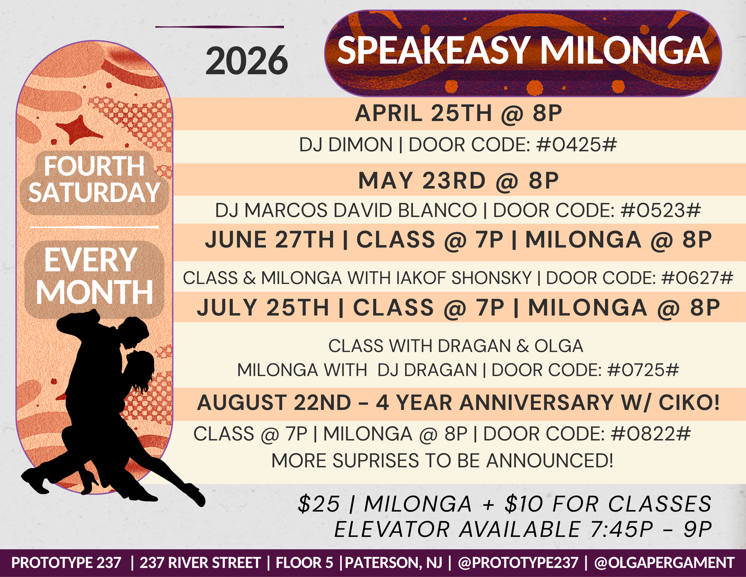 speakeasy milnoga: tango night!