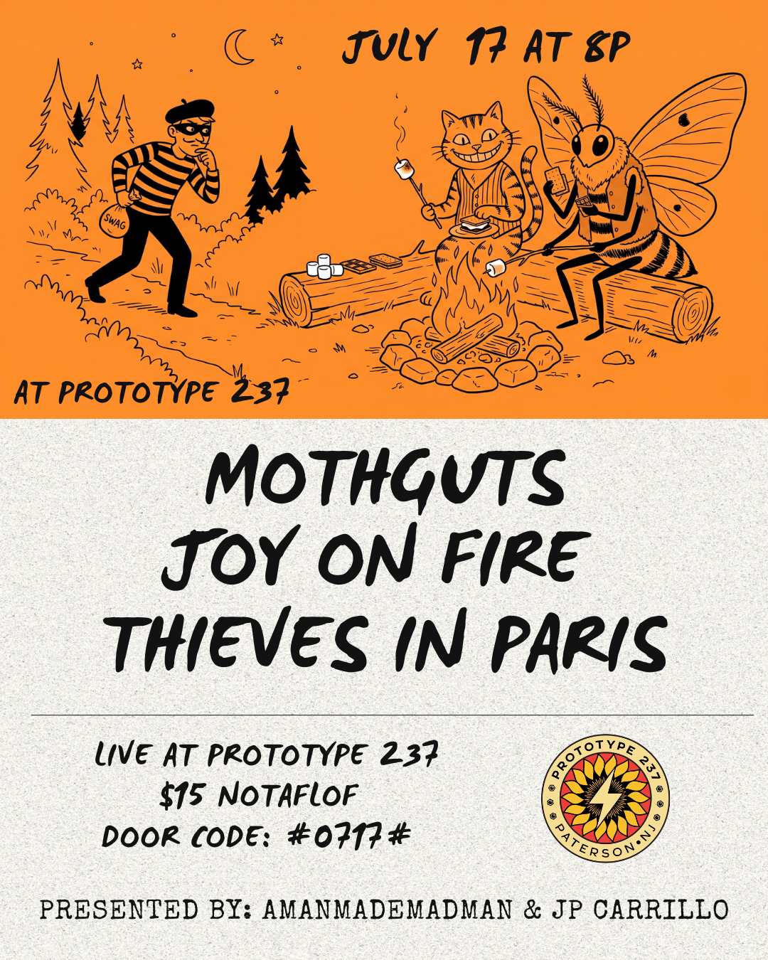 Prototype presents: mothguts, joy on fire, thieves in paris