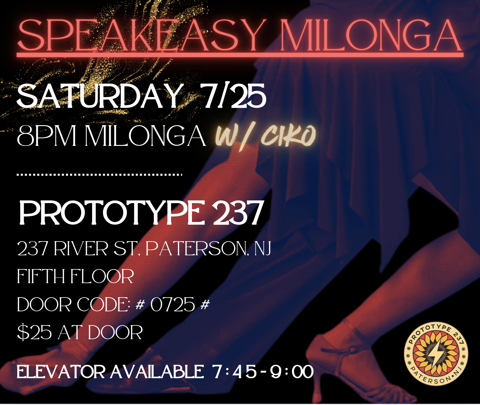 SPEAKEASY MILONGA!
