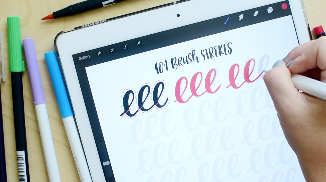 The Complete Worksheet Set For Beginners To Brush Lettering Weronika