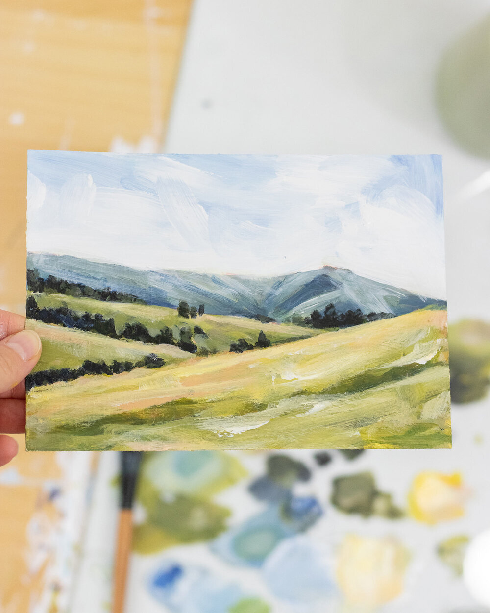 Small watercolor landscape