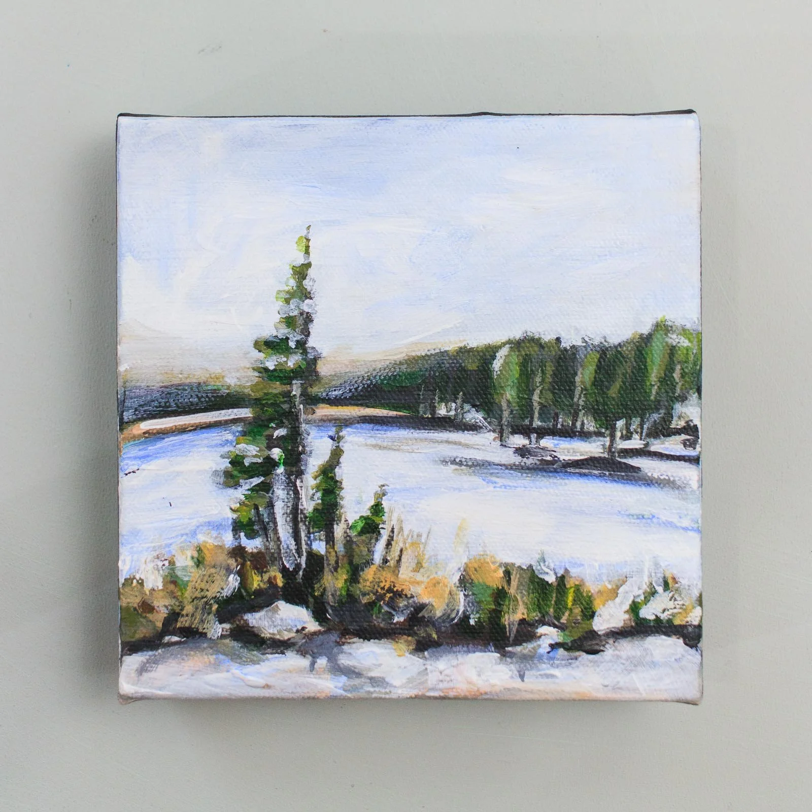 “Snowy Lake” 6x6