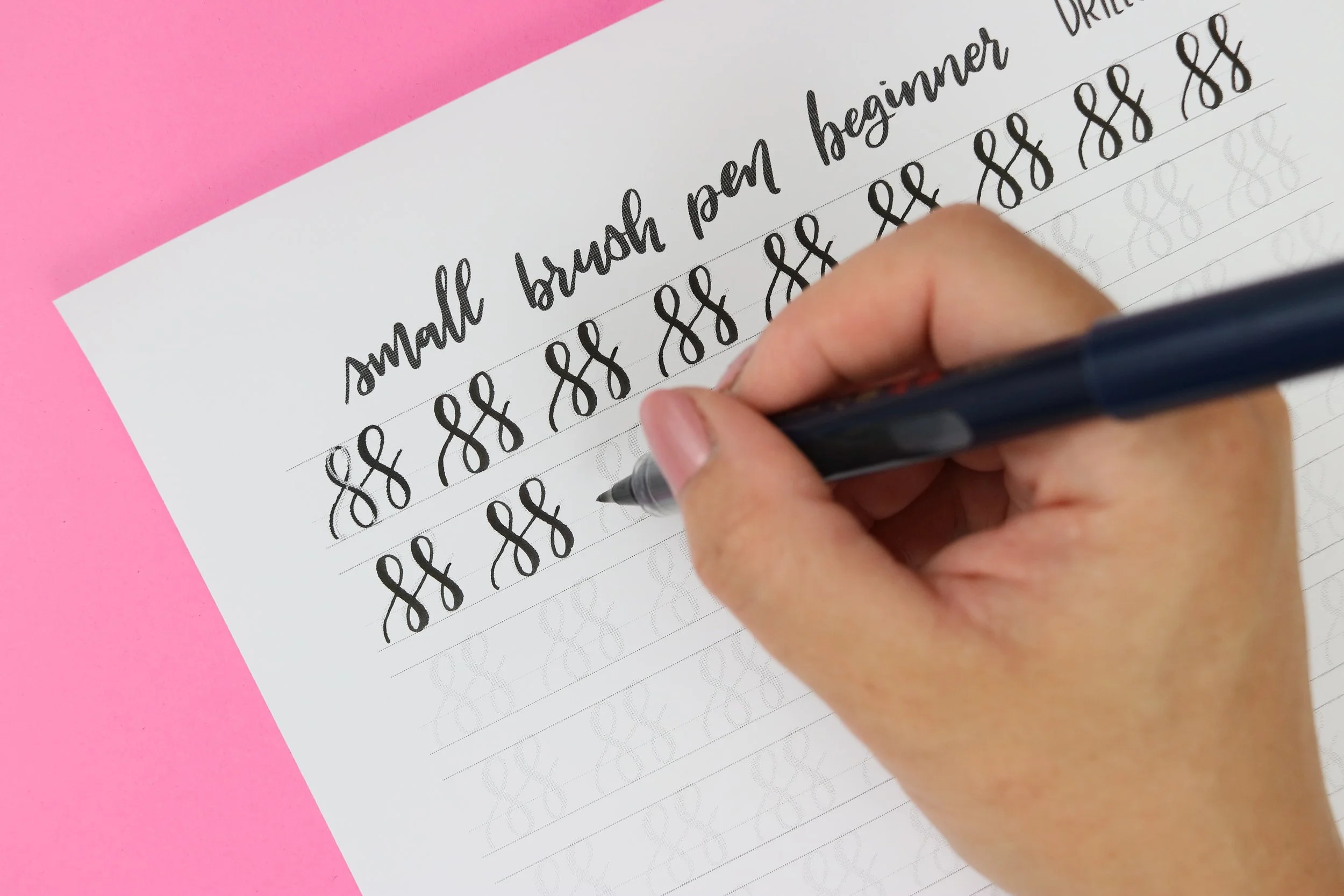 Small brush pen beginner lettering practice sheets — Weronika Zubek ...